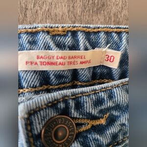 Baggy Dad Barrel Jeans - Blue 30